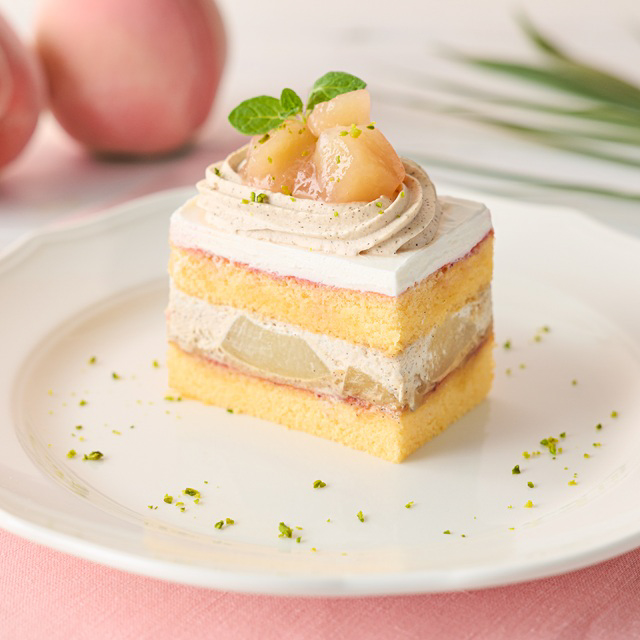 白桃とアールグレイのショートケーキ